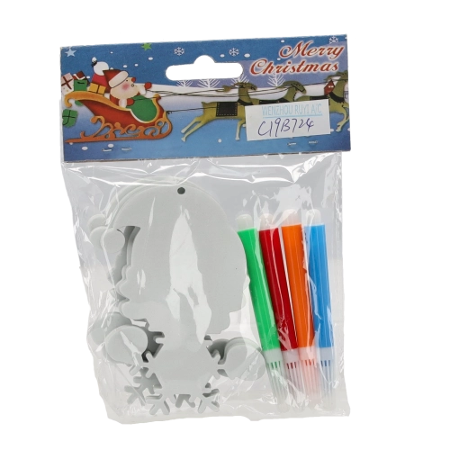 All-in-one: 3 ornaments + 4 colored markers