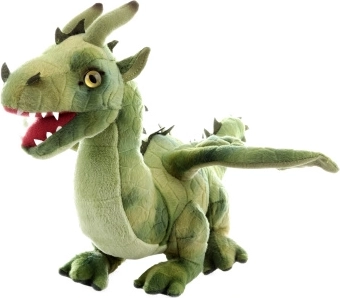 Plush green dragon 36 cm eco‑friendly