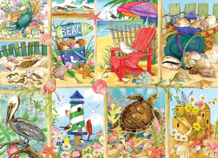 Puzzle Journée à la plage 500 pièces de Cobble Hill