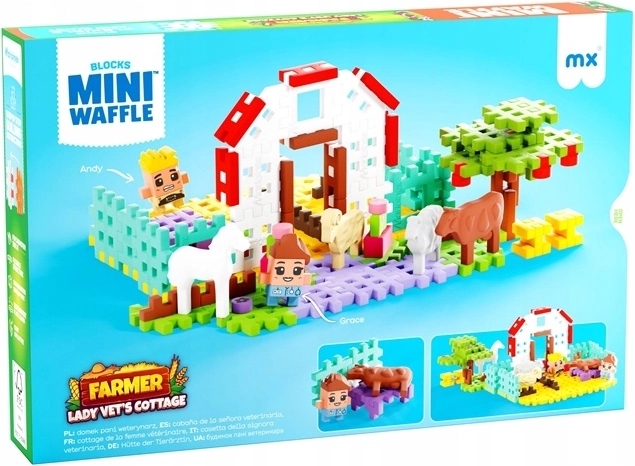 Marioinex Mini Waffle Farm Set Grace – Veterinarian’s House (100 pieces)