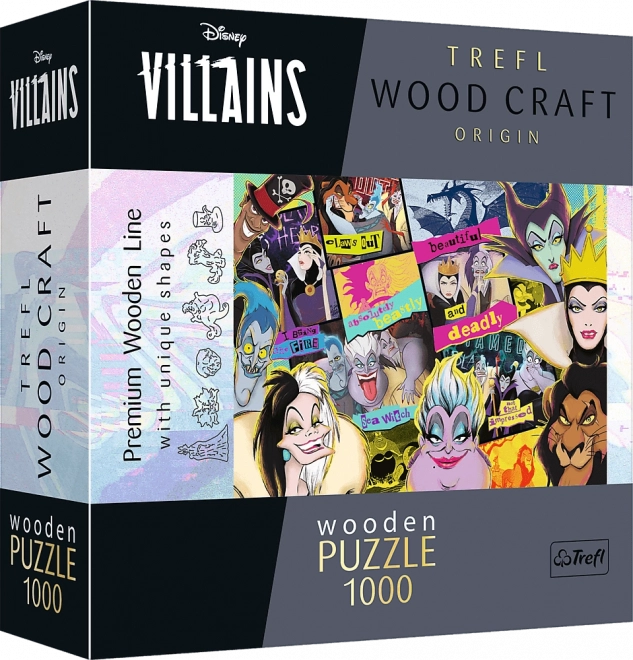 Houten puzzel TREFL Wood Craft Origin Disney: ontmoeting van schurken 1000 stukjes