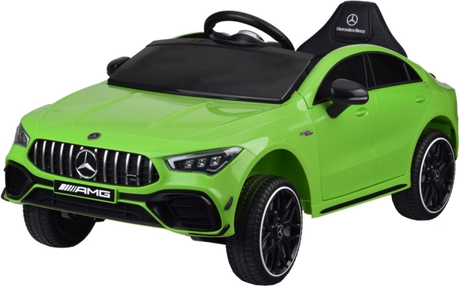 Elektrische kinderauto Mercedes AMG CLA 45s met schommel-effect – Groen