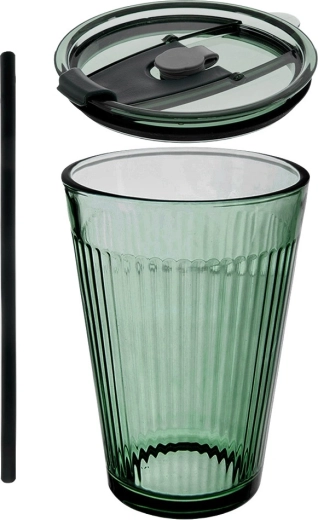 Sealing lid and straw for comfortable drinking