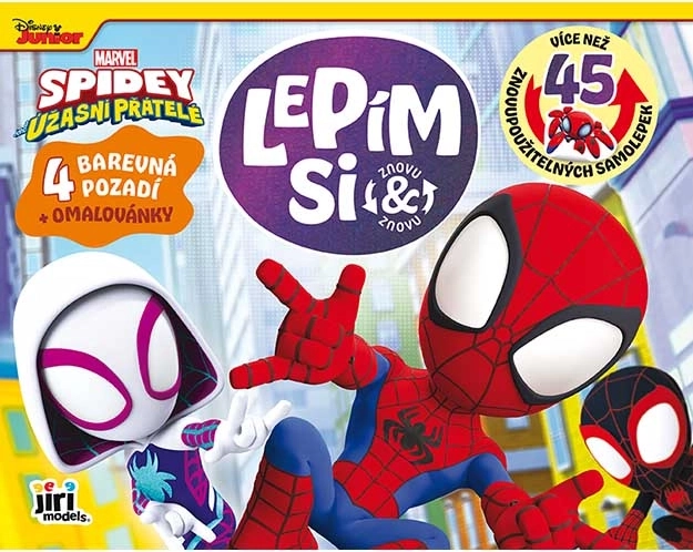 Ik plak steeds opnieuw Spidey – statische stickers en kleurplaten