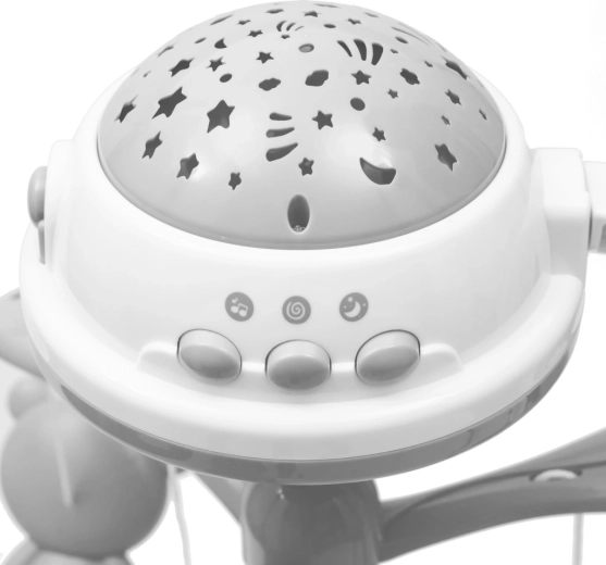 Rustige nacht met lichtprojector