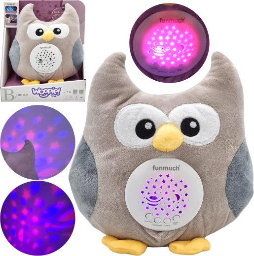 Plush Owl with Projector and White Noise 2-in-1 – 10 Lullabies