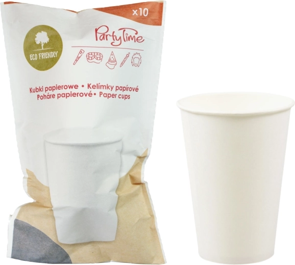 Paper cups 200 ml white – set of 10 pcs