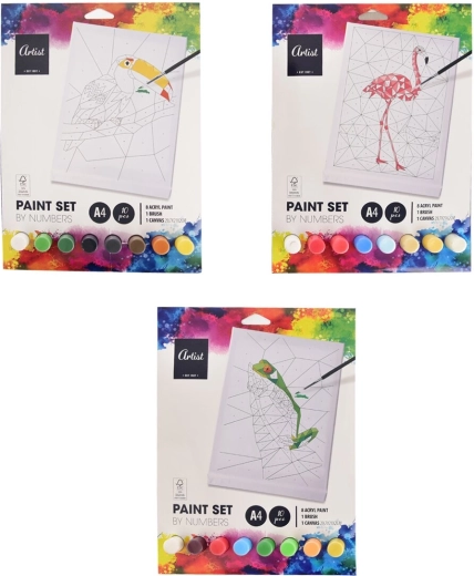 Creative paint-by-numbers set (10 pictures)