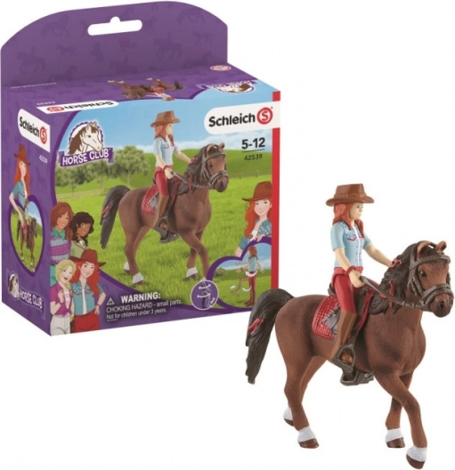 Schleich Hannah und Cayenne Horse Club Reiterin und Pferd