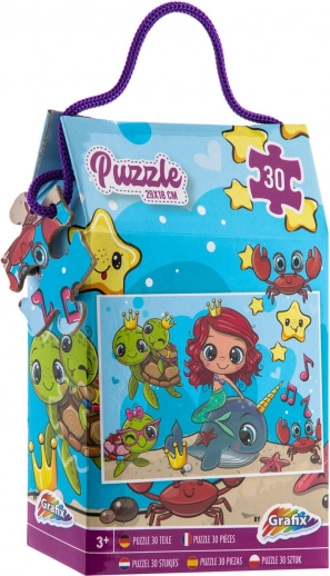 Puzzle sirène 30 pièces 29 × 18 cm