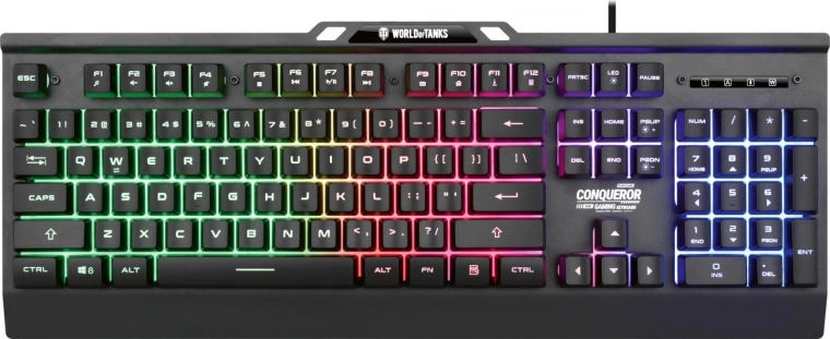 Conqueror metalen gamingtoetsenbord met dynamische verlichting – gelimiteerde World of Tanks-editie