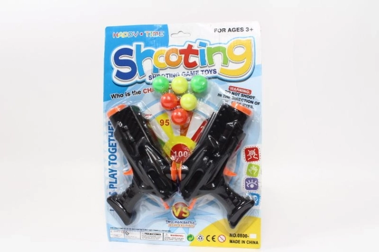 Set of two children's ball-shooting pistols