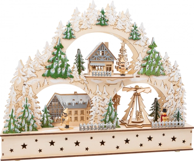SMALL FOOT arche de Noël en bois avec lumière et mélodie