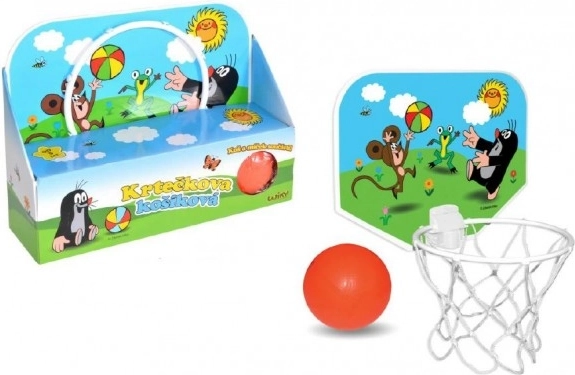 Little Mole Basketball – over-the-door hanging hoop with ball
