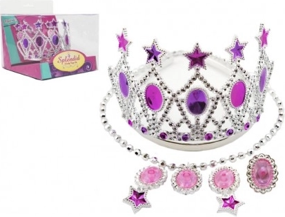 Beauty set with crown, earrings and necklace for princesses