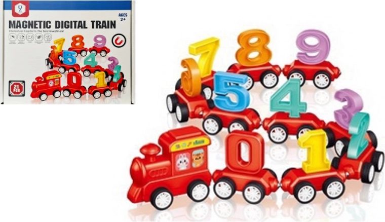 Magnetic Train with Numbers
