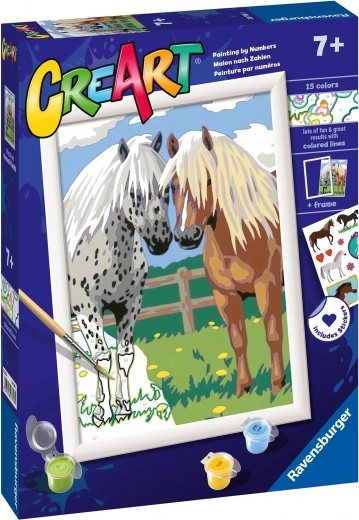 Schilderen op nummer CreArt Gelukkige paarden