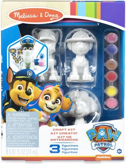 kit créatif figurines à peindre Pat' Patrouille – 3 pièces avec accessoires