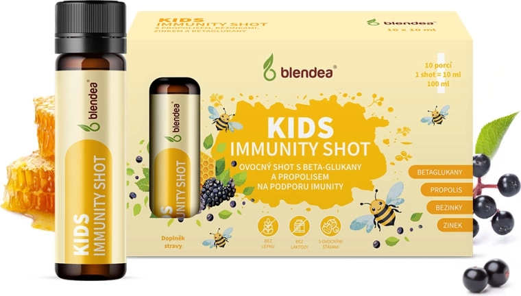 Blendea immunity shot pro enfants avec propolis et bêta-glucanes 10 × 10 ml