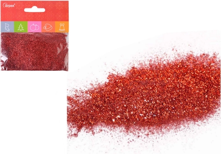 Losse rode glitter (brokaat) 15 g