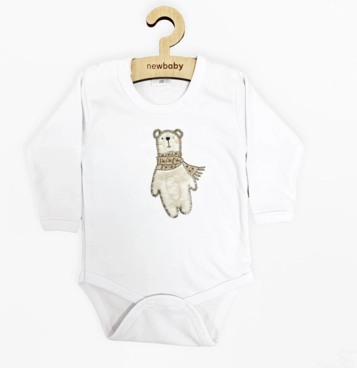 babyromper met lange mouwen New Baby Polar Bear 86