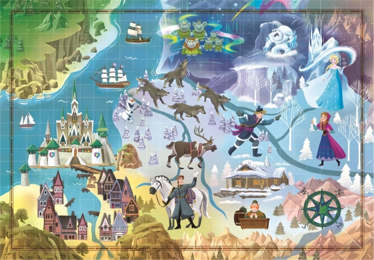 Puzzle Story Maps: Die Eiskönigin 1000 Teile