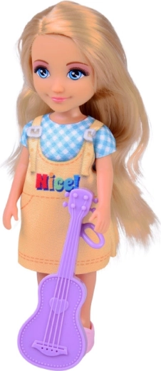 Muzikale fantasie met paarse gitaar