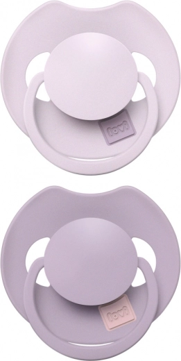 Sucette dynamique en silicone Lovi Prime 6–18 mois, 2 pcs, lilas/violet