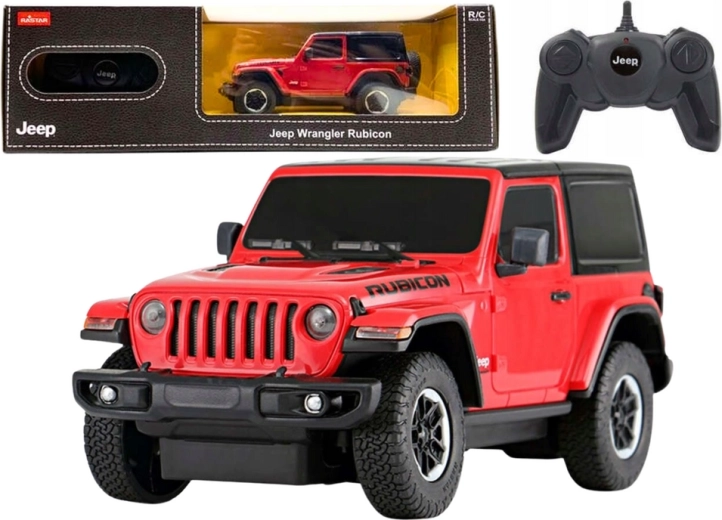 Remote-Controlled Jeep Wrangler Rubicon Red