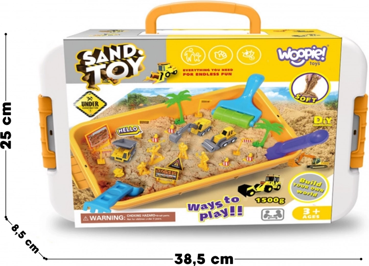 Complete construction scene in a portable box
