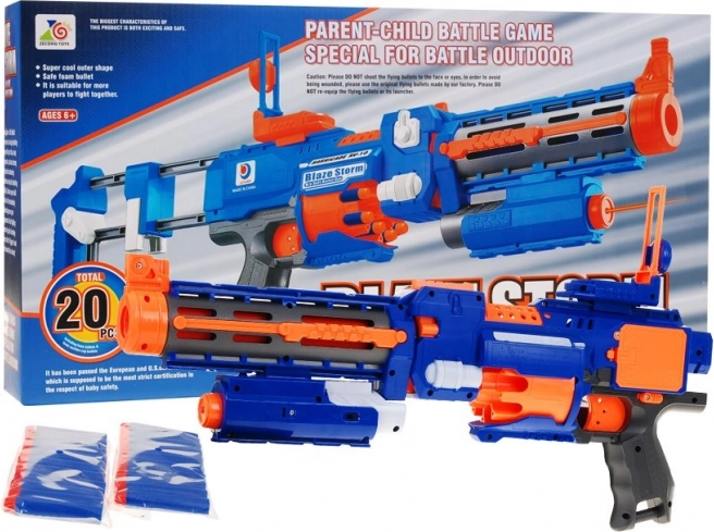 Blaze Storm elektrische schuimblaster 2-in-1 met kolf, laser en 20 pijltjes (8+)