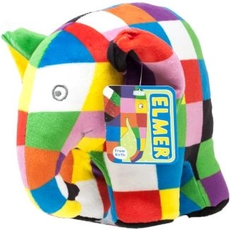 plush elephant Elmer – colorful crib companion 20 cm