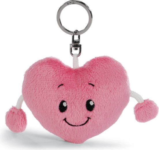 Plüsch-Schlüsselanhänger Herz pink NICI 8 cm
