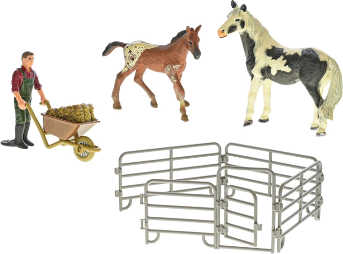 Realistic horse and foal figures