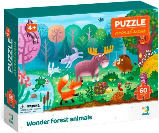 Puzzle Biomes animaux de la forêt 60 pièces