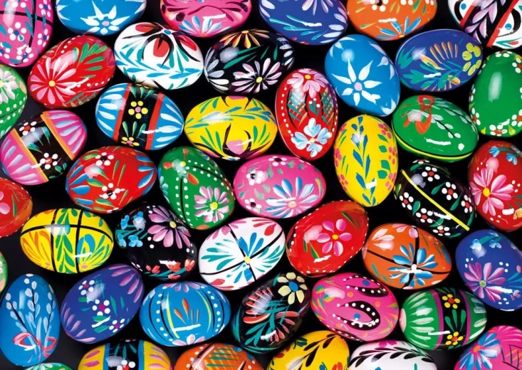 Puzzle œufs de Pâques peints 1000 pièces