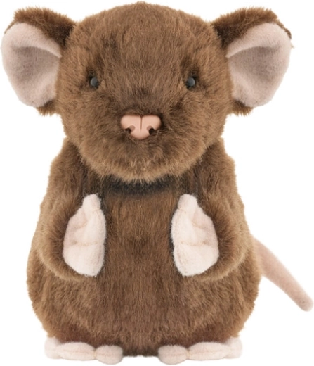 Brown plush mouse 13 cm