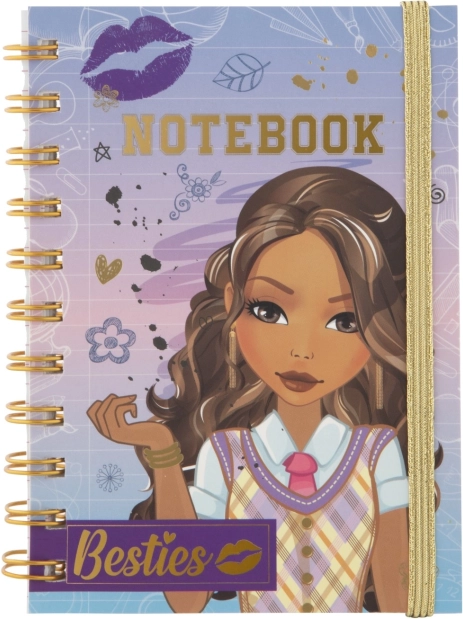 Carnet A6 Besties élégant à reliure à anneaux