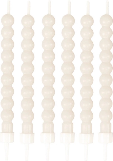 Decorative pearl-shaped cake candles