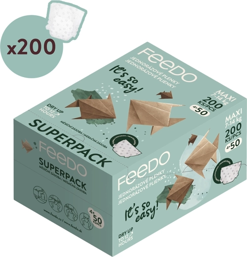 FEEDO Disposable Diapers Maxi (7–14 kg) – Monthly