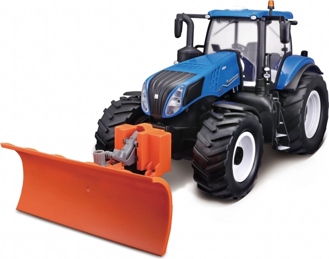 Maisto RC tracteur New Holland avec lame et feux 2,4 GHz