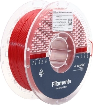 PETG high speed filament 1.75 mm 1 kg red