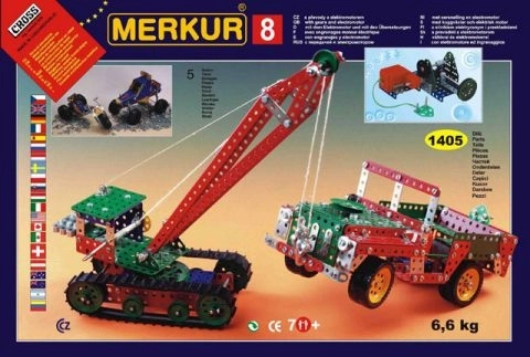 Merkur 8 construction set – 130 models, 1405 pcs, 5 layers