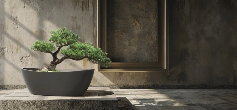 Stable and stylish bowl for bonsai and succulents