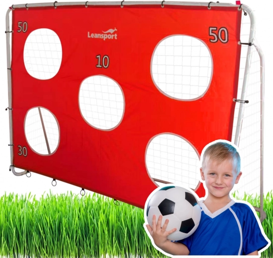 Soccer Training Goal with Target Net Red 213x152x75 cm