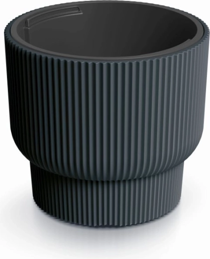 MILLY flower pot with insert 30 cm anthracite