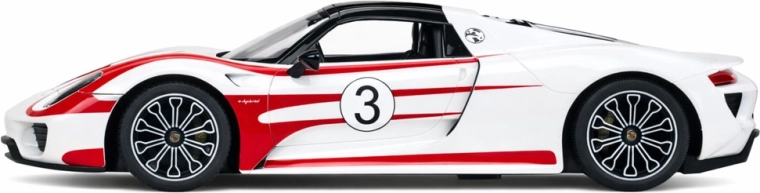 Realistische details van de Porsche 918 Spyder Weissach