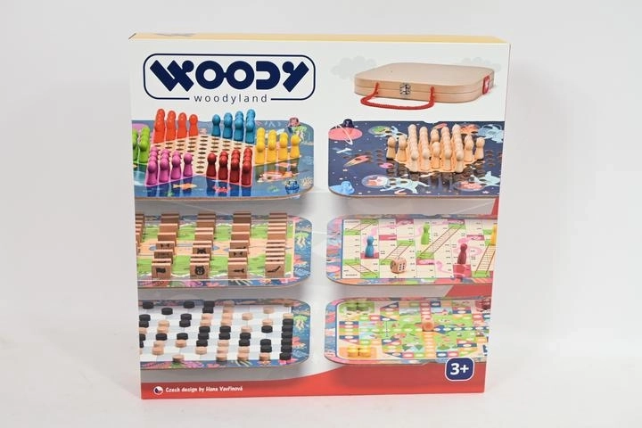 Woodyland koffertje met een set bordspellen