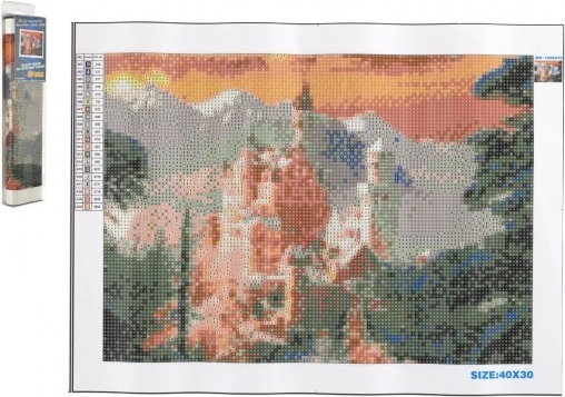 Diamond painting NORIMPEX – Neuschwanstein in de winter 30 × 40 cm