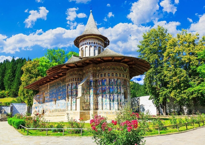 Puzzel Klooster Voroneț, Suceava, Roemenië 1000 stukjes